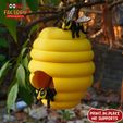 f.jpg Print In Place Cute Flexi Bee & Beehive