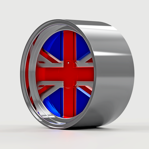 Rim-UK-Flag-STL-File-2.png FREE - United Kingdom Commemorative Rim - Real Rims For Scale Model Cars (STL File)