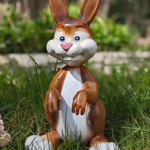 3dprinted_cartoon_easterbunnys_08.jpg Cartoon Bunny for your Garden