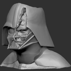 ZBrush-Document.jpg STL file Slashed darth vader pen holder・3D printing design to download