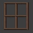 WoodenFrame-003.png Fensterrahmen aus Holz (28mm Maßstab)