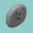 runescape kc 5.png Runescape Symbol - Rune - STL Keychain