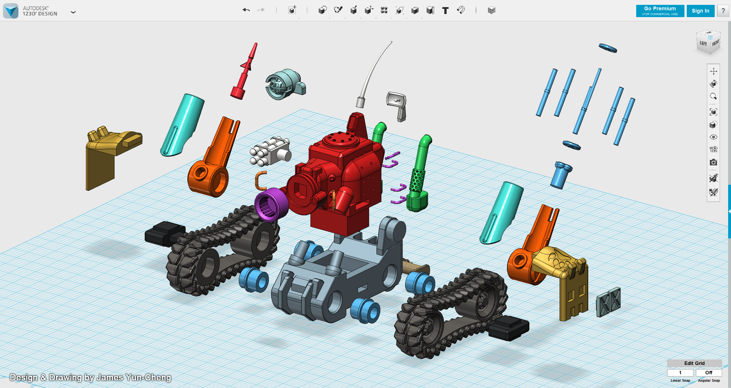 014.png Archivo STL gratis Full Armor Tank・Diseño de impresión 3D para descargar, cycstudio