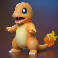 charmender.jpg STL file charmander pokemon・3D printing design to download