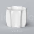 J_1_Renders_1_2.png Plant Pot STL 3D Print File Set for Planters and big Plant Pots to 3D Print Flower Pot Download