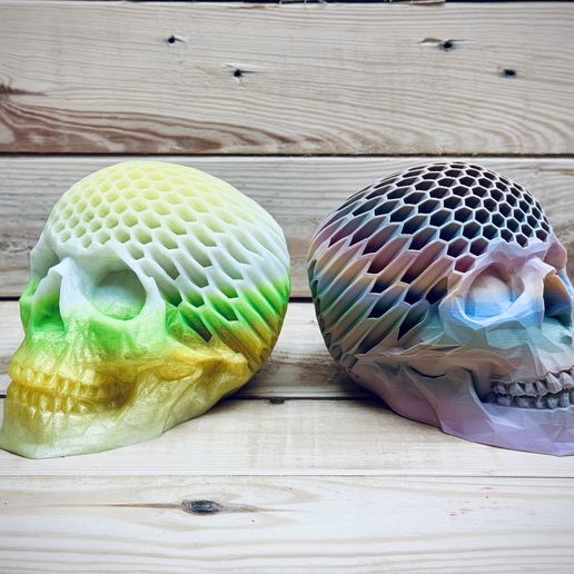 🧠 Brain Rot Low Poly Skull・ STL File for 3D printing・Cults