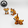 Flexi-Tiny-Deer,-P2.png Flexi Tiny Deer, Gelenkige Zappelfigur, inklusive Schlüsselanhänger, inklusive 3mf
