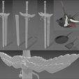 S07.png Laios Touden sword and sheath ,frying pan ,spatula - Dungeon meshi (delicious in dungeon) | Cosplay pattern & template