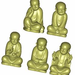 little monk1.jpg Free STL file little monk・3D printer model to download