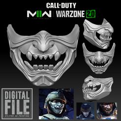 STL file Call of Duty Modern Warfare 2 Simon Ghost Riley Mask 🤙・Template  to download and 3D print・Cults