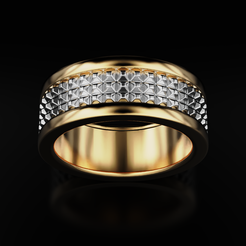 Scene_Package_ArtSpeshal_VINS.763.png Archivo STL Elegante anillo con pinchos 608・Objeto imprimible en 3D para descargar