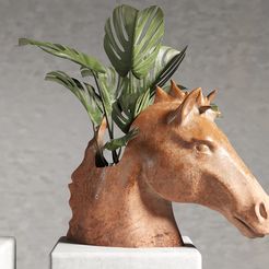 R5.jpg Horse head flowerpot