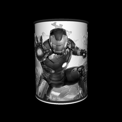 Vue-on_1.png STL file Iron man lamp・3D printable model to download
