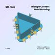 Triangle-Mold-Housing.jpg Triangle Mold Housing - 3 Corners - 180mm - Reusable Mold Making Box