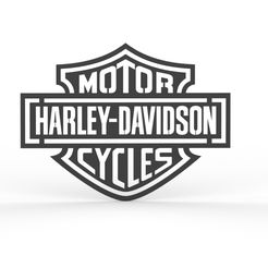 untitled.195.jpg STL file Harley Davidson Motorcycles Sign Harley Davidson Wall Art・Template to download and 3D print