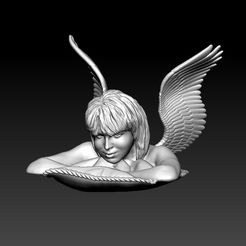 Female-Angel-in-Pillow_View1.jpg Female Angel in Pillow_3D Model