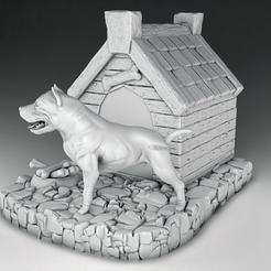 111.png Dog kennel with dog