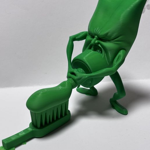 Angry Toothpaste Tube and Brush - Funny Bathroom Set