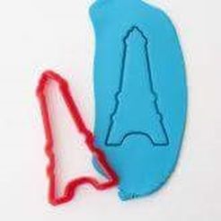 received_797546323690718.jpg STL file Eiffel Tower Paris Cookie Cutter・3D printer design to download, ThingsMary3D