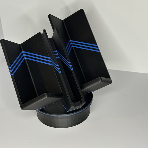 Remote Caddy, 2 V-style, 1-Phone slot Holder, Cup-holder or Table-top ready - 3D model önizlemesi