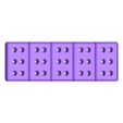 1x5_block.stl Braille magnetic blocks - a word learning kit