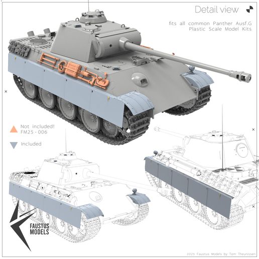 💂 Panther Ausf.G Mud Guard & Aprons Factory New FM25-019・ 3D