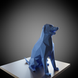 0006.png Statuette of a lowpoly sitting dog