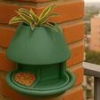 3.jpg The Wall Corner Bird Feeder STL File  3D Printable Outdoor Garden Decor 3D Printed Corner Bird Feeder for Outdoor Decor