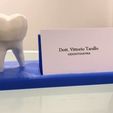 Wellemby.jpeg STL file Tooth business card holder for dentist・3D print model to download