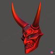 02.jpg Devil Mask - Satan Mask - Hannya Mask - Halloween cosplay 3D print model