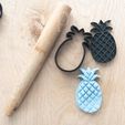 CC_cookie-065.jpg Cookie cutter Pineapple fruit collection cutter+stamp