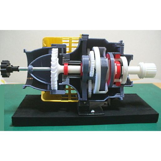Jet Engine Component (10-1): Air Starter, Axial Turbine type, Cutaway
