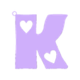 Letra K gratis.stl Letter K heart