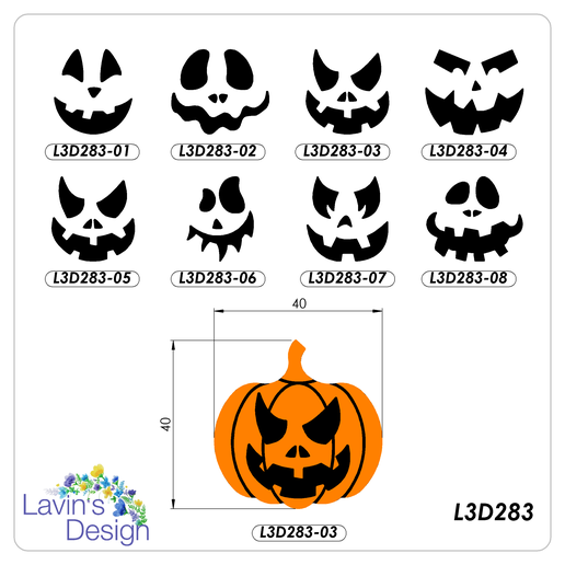 L3D283-01-08 / 8 FACED PUMPKIN CLAY CUTTER 3D model