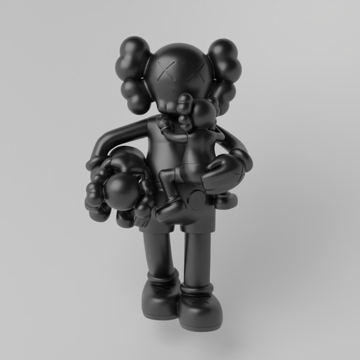 KAWS CLEAN SLATE ソフビ フィギュア 🎨 Kaws Clean Slate Bearbrick mashup supreme・ OBJ File for