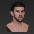 26.jpg Michael Phelps bust ready for full color 3D printing