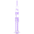 Saturn IB Centaur - Full.stl Archivo STL gratis Muro Espacial - Decoración de la pared・Objeto imprimible en 3D para descargar