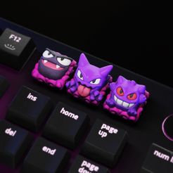 gengars_keycaps_09.jpg Archivo STL gengar evolutions Keycaps - Mechanical Keyboard・Plan de impresión en 3D para descargar