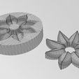wf0.jpg Mold open lotus leaves rosette onlay relief 3D print model