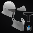 Medieval-Captain-Fordo-Helmet-Exploded-2.png Bartok Medieval Captain Fordo Helmets - 3D Print Files