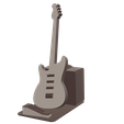 E_Guitar_PS_01.png Electric Guitar and Piano Keys Shaped Phone Stand Bundle- Instant Download - No Supports Needed