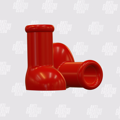IMG_1518.png STL file MSCHF Big Red Boots - Mini Red Boots・3D printing model to download