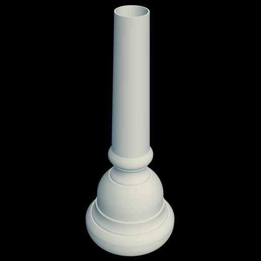 Blessing-5-vintage-cornet-mouthpiece-4.png Reproducción en 3D de la boquilla de corneta Blessing 5