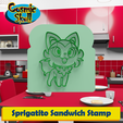 Sprigatito-Sandwich-Stamp.png STL-Datei Sprigatito [Pokémon] Sandwich-Stempel・3D-druckbares Modell zum herunterladen