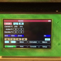 IMG_5904.JPG Free STL file east3D Gecko duetwifi mount and 5" panel-due housing・3D printable design to download