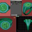 g-3.jpg Luxury Dollar Sign Mens Ring With Diamonds Gold Jewelry 3D Model Gents Rings STL 3DM
