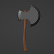 Battle_Axe-01.png Viking Style Hand / Throwing Axe  ( 28mm Scale ) - Updated
