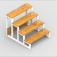 RenderOfSpiceRack.PNG Archivo 3D gratis Especiero para armario pequeño・Diseño imprimible en 3D para descargar