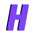 H.STL Letters - A through Z - HP Simplified Font - ALL CAPS - 1" X .125" thick