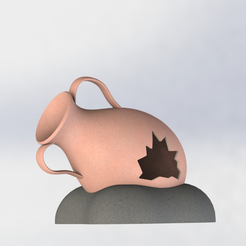 jarrc.png Archivo STL Jarrón cueva para terrario o acuario・Diseño para descargar y imprimir en 3D